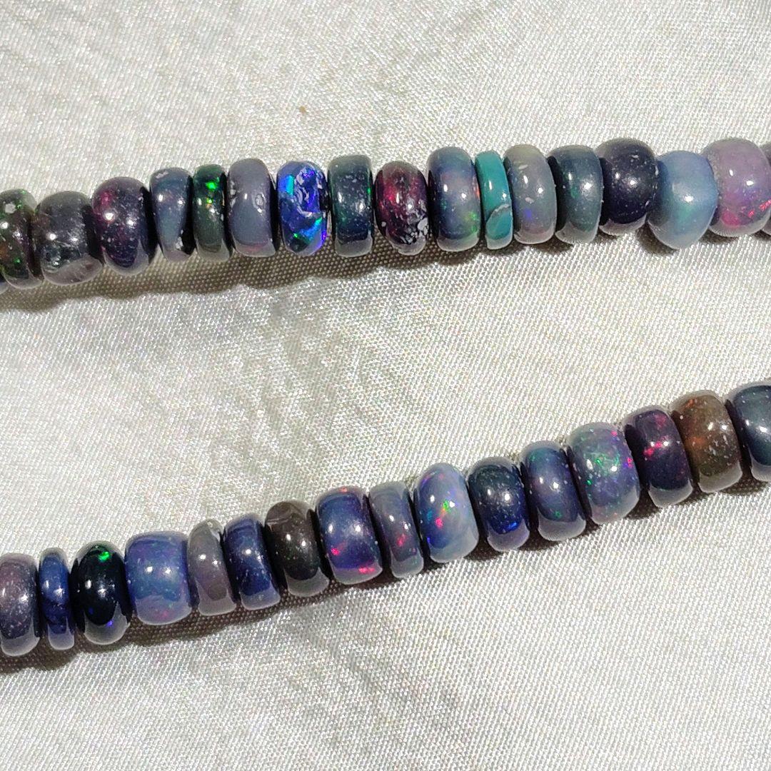 未来様 ブラックプレシャスオパール925マリア 不思議のメダイ ネックレス