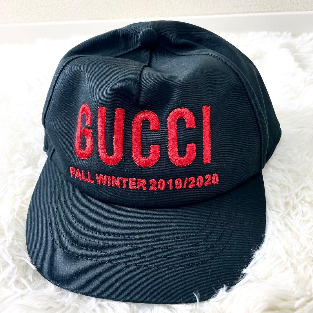 美品　グッチ GUCCI 帽子　キャップ　ベースボールキャップ　ブラック　黒
