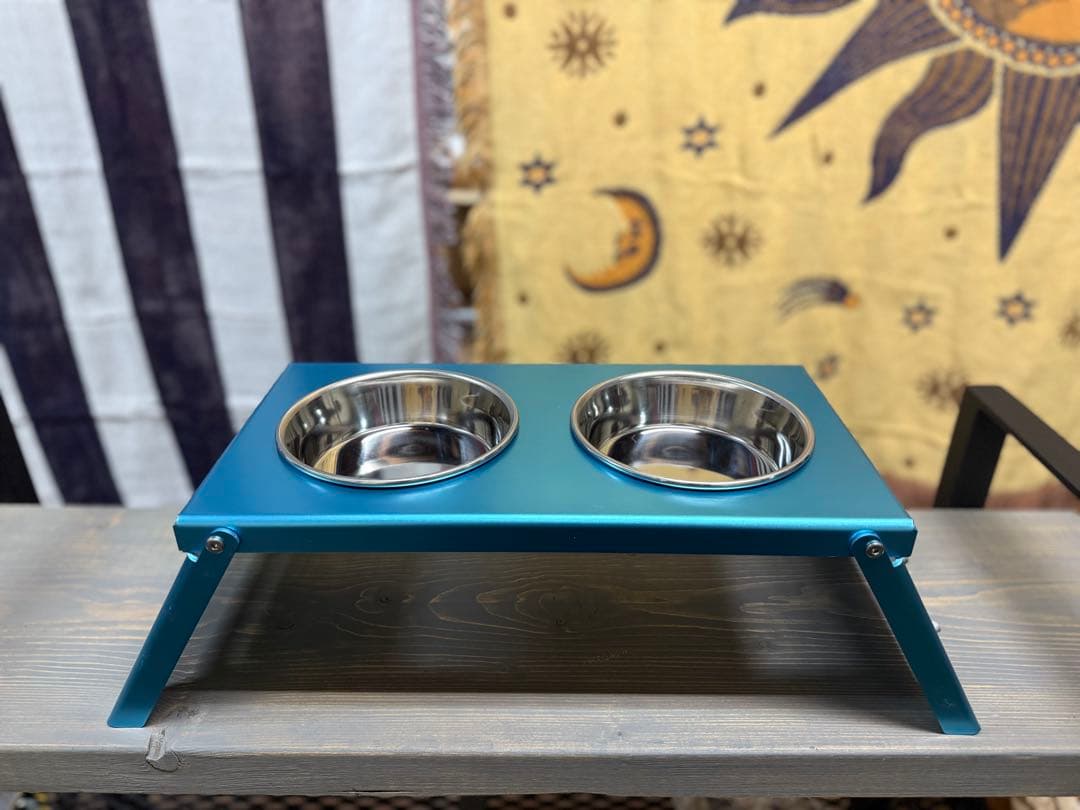 折り畳みフードスタンド　ボール2つ付き 名前入れ