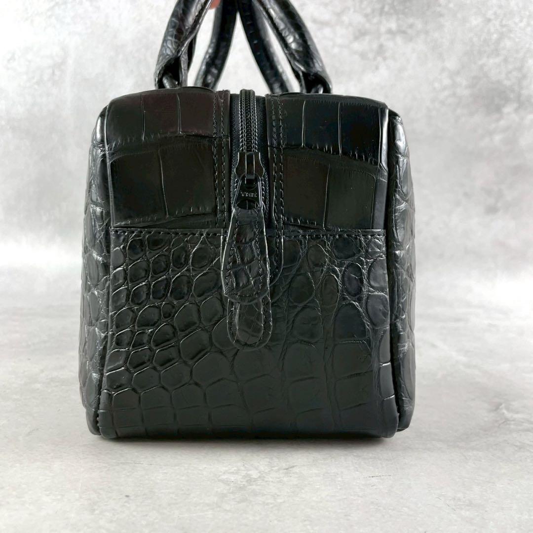 みずはらきこ様　ハンドバッグ　クロコ　型押し　トートバッグ　ブラック　レザー
