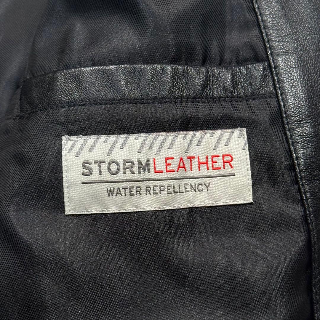 美品 XL相当 近年モデル エディバウアー レザー ライダースジャケット 羊革