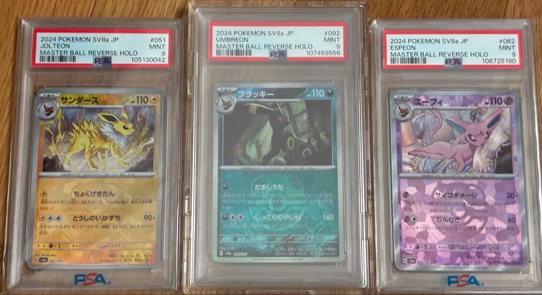 ブイズ　マスターボールミラー　PSA9 テラスタルフェス　ブラッキー