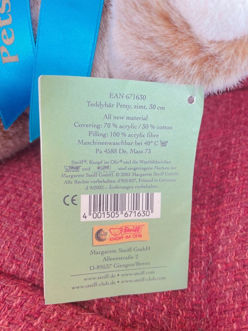 シュタイフ　テディベア ペッツィー ブロンド