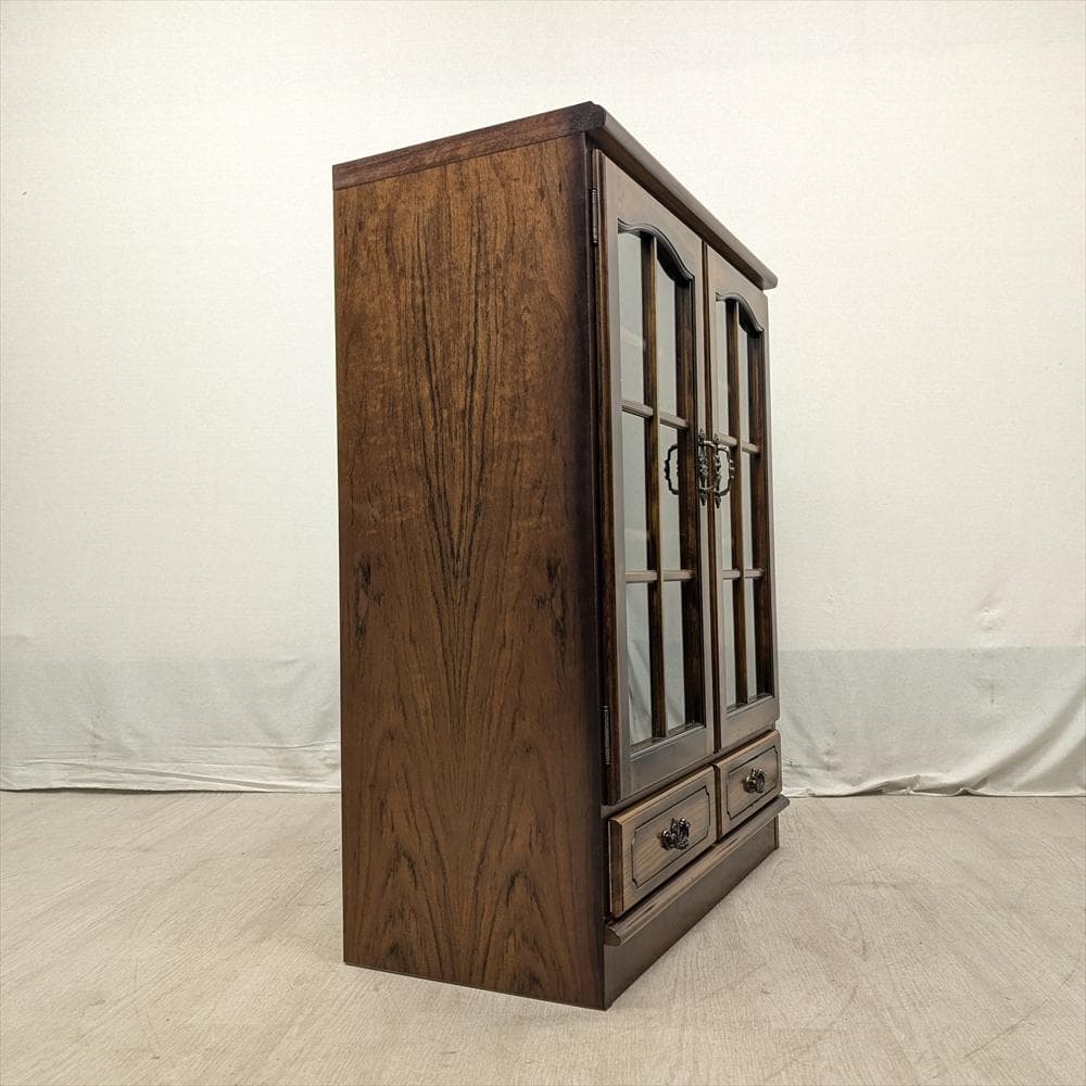 カリモク　コロニアル　サイドボード　飾り棚　キャビネット　食器棚　本棚　収納棚