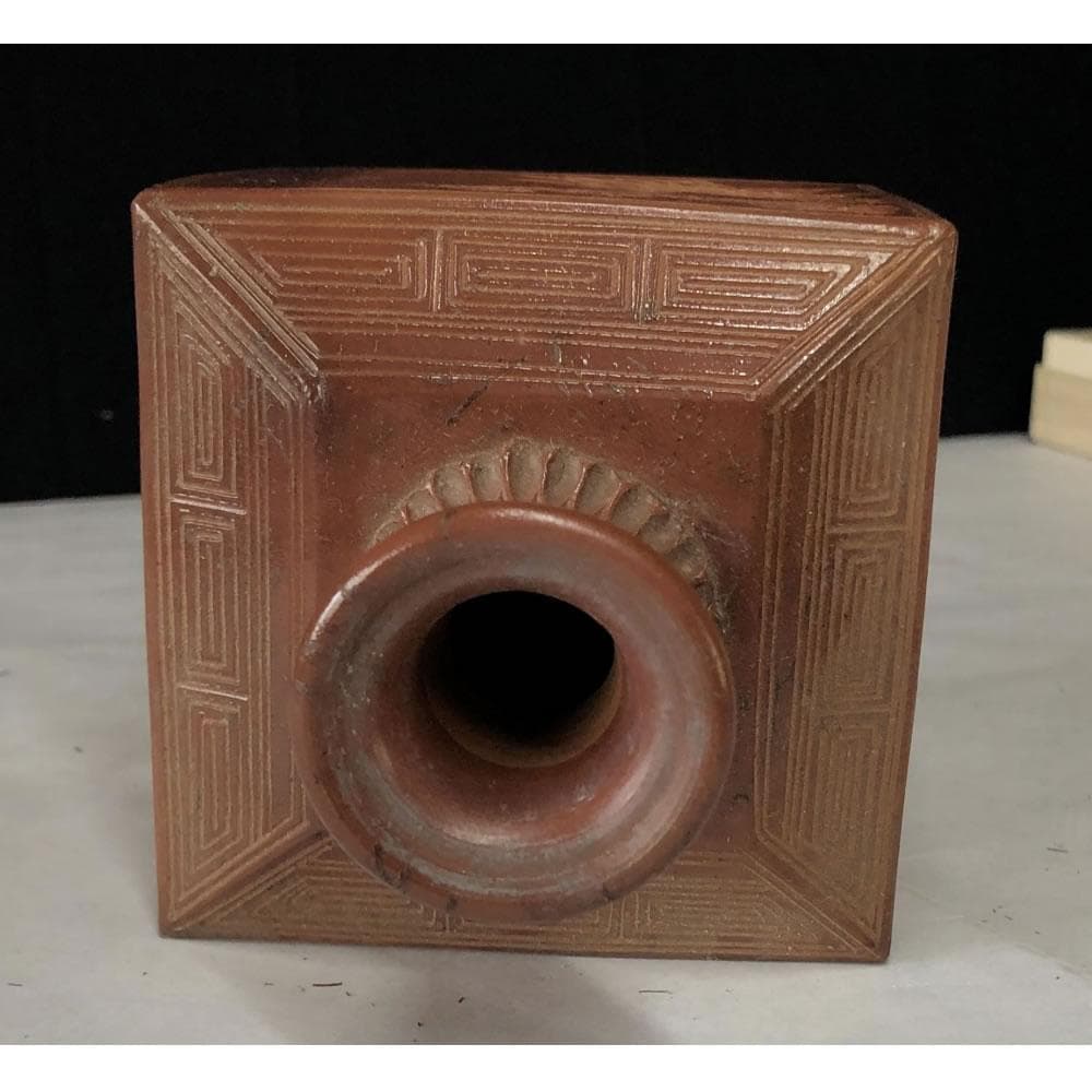 e2842 古備前 升徳利 松 角徳利 在銘 備前焼 酒徳利 (e1716)