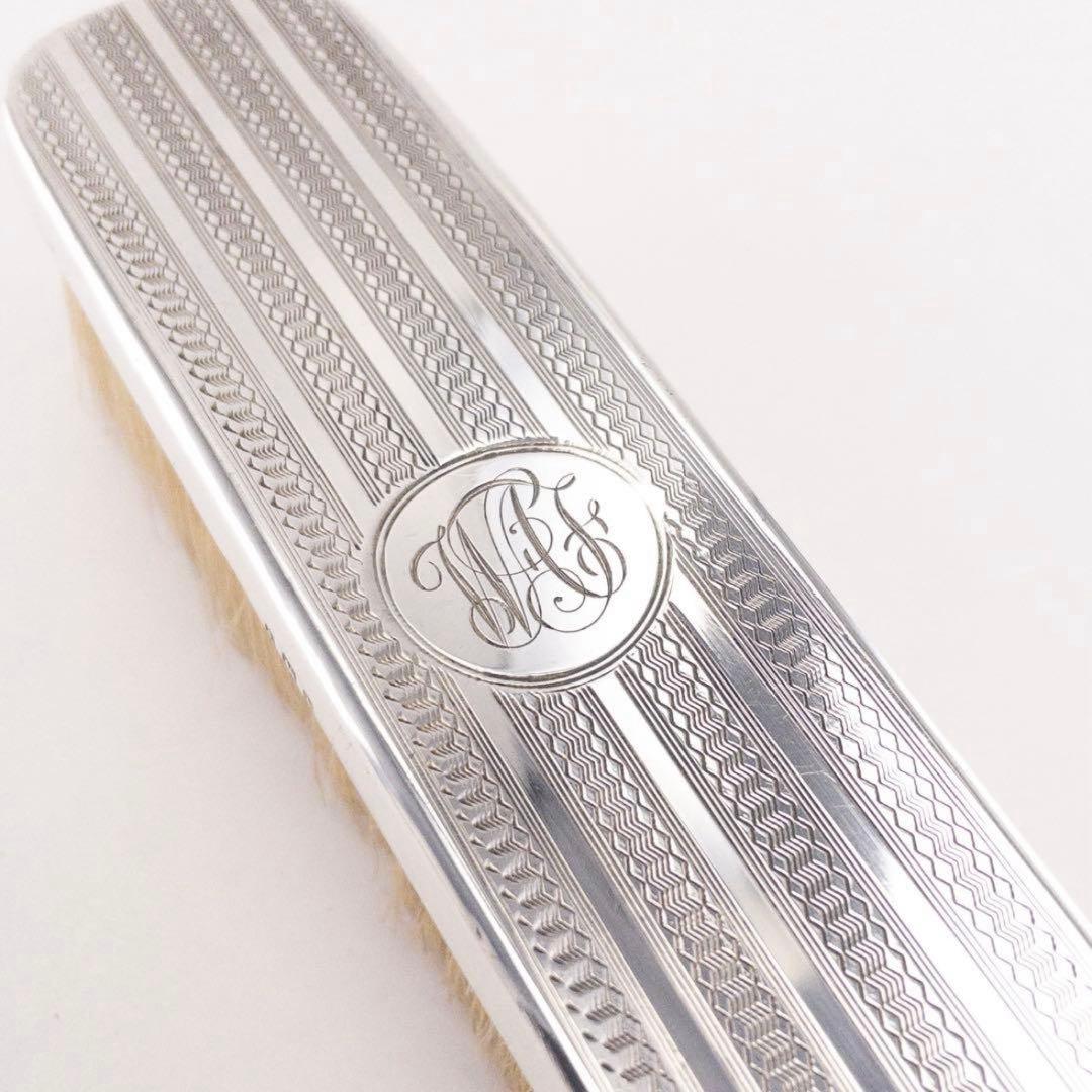 英国製 純銀ヘッド 1908 アンティーク 純銀ヘッド 洋服 ブラシ