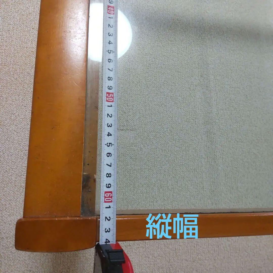 アンティーク テーブル ガラス天板 (カリモク？)