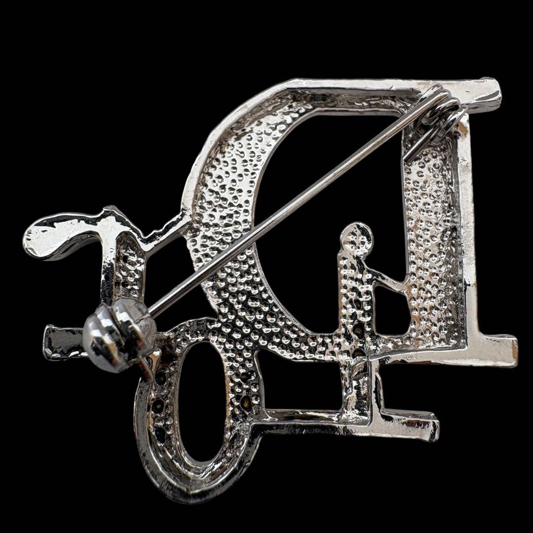 【美品 正規品 】クリスチャンディオール Diorブローチ　ラインストーン