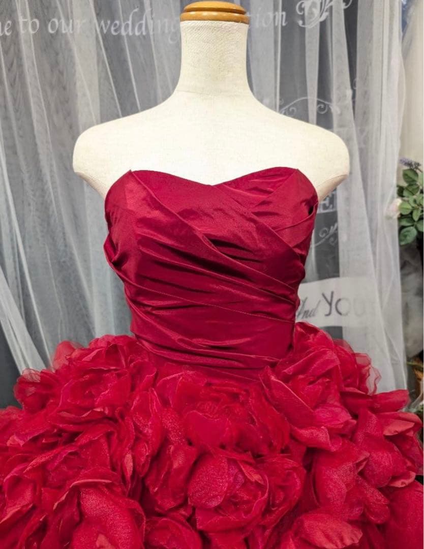 キヨコハタ　ウエディングカラードレス赤