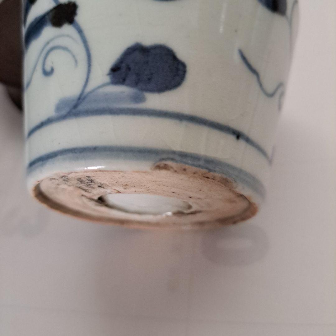 お値下げ中　江戸中　極上　蕎麦猪口　　花散らし図　1740～1770年