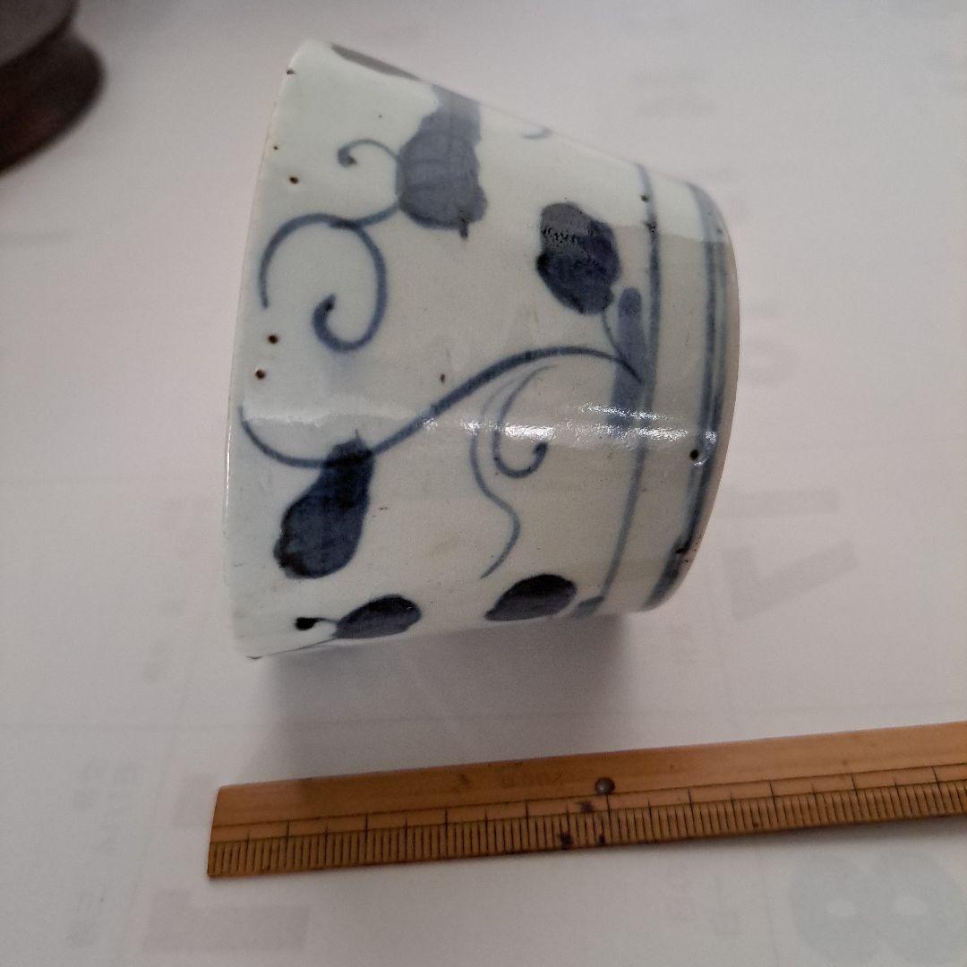 お値下げ中　江戸中　極上　蕎麦猪口　　花散らし図　1740～1770年