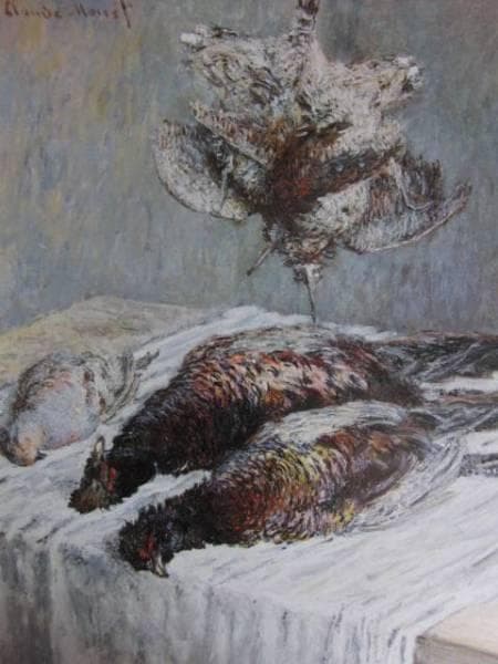 クロード・モネ、「FAISANS, BECASSES ET PERD」