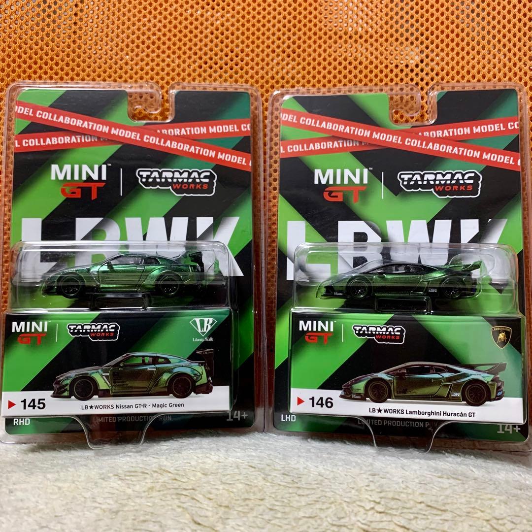 MINI GT TARMAC LBWK GT-R ウラカンGT マジックグリーン