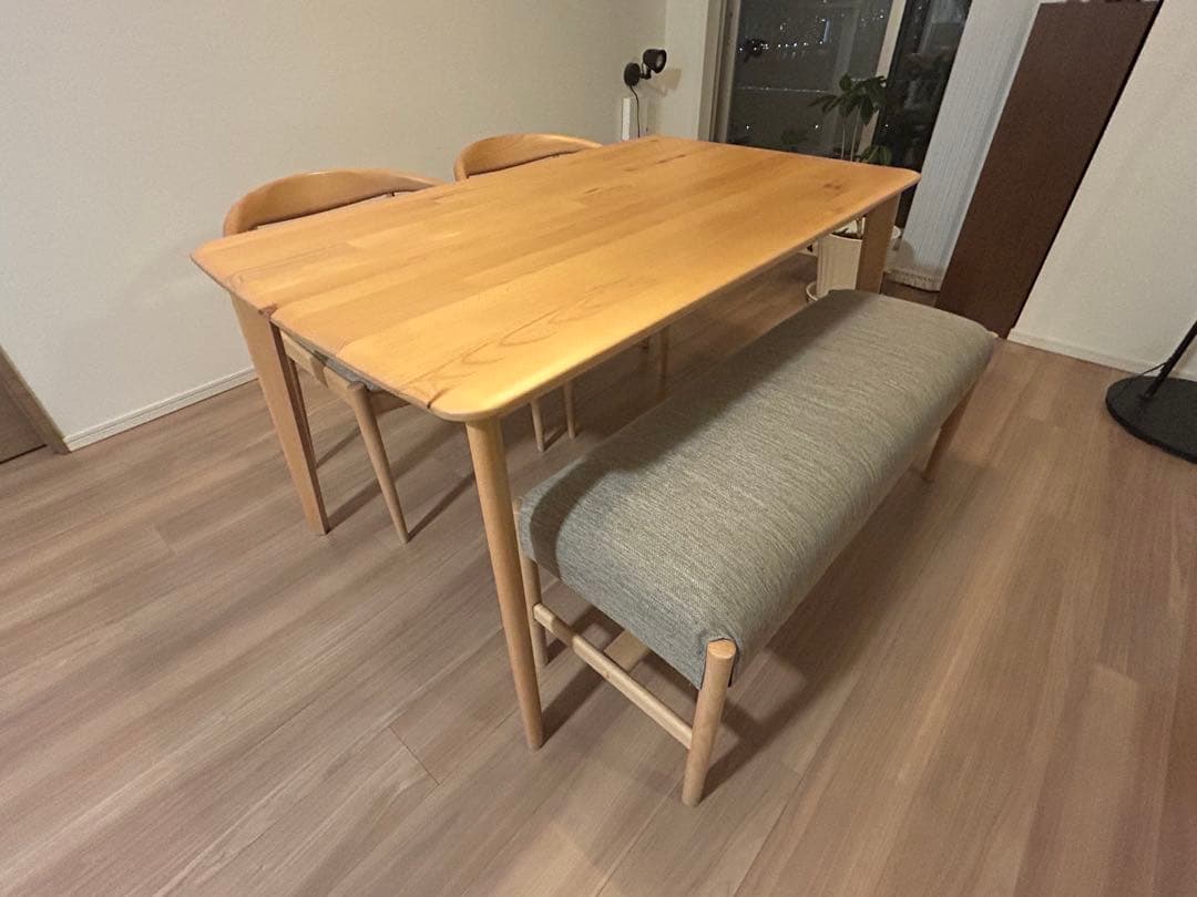 ニトリ　木製ダイニングテーブルセット　引取限定