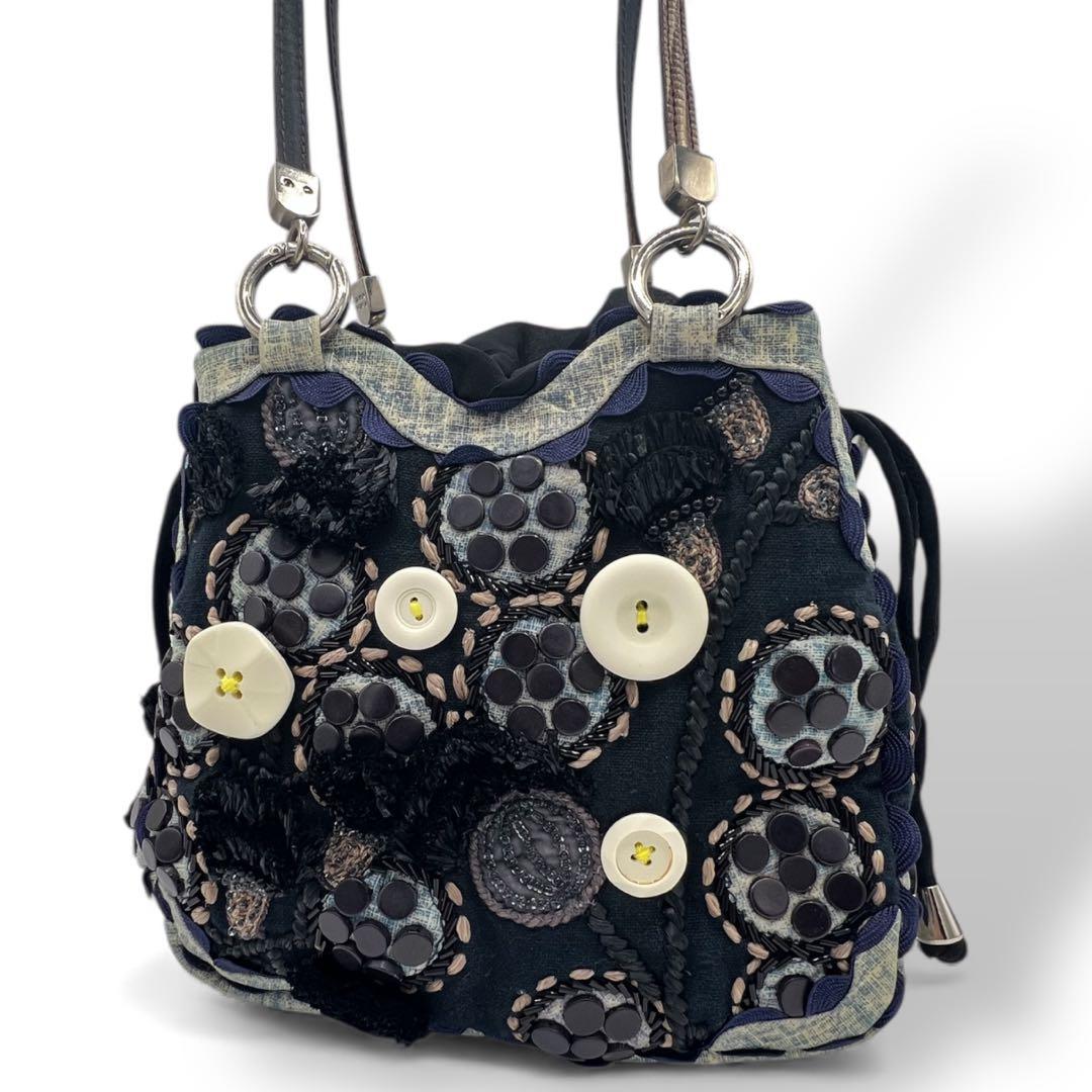 極美品　JAMIN PUECH ハンドバッグ　ビーズ　ビーズ　y2k 416