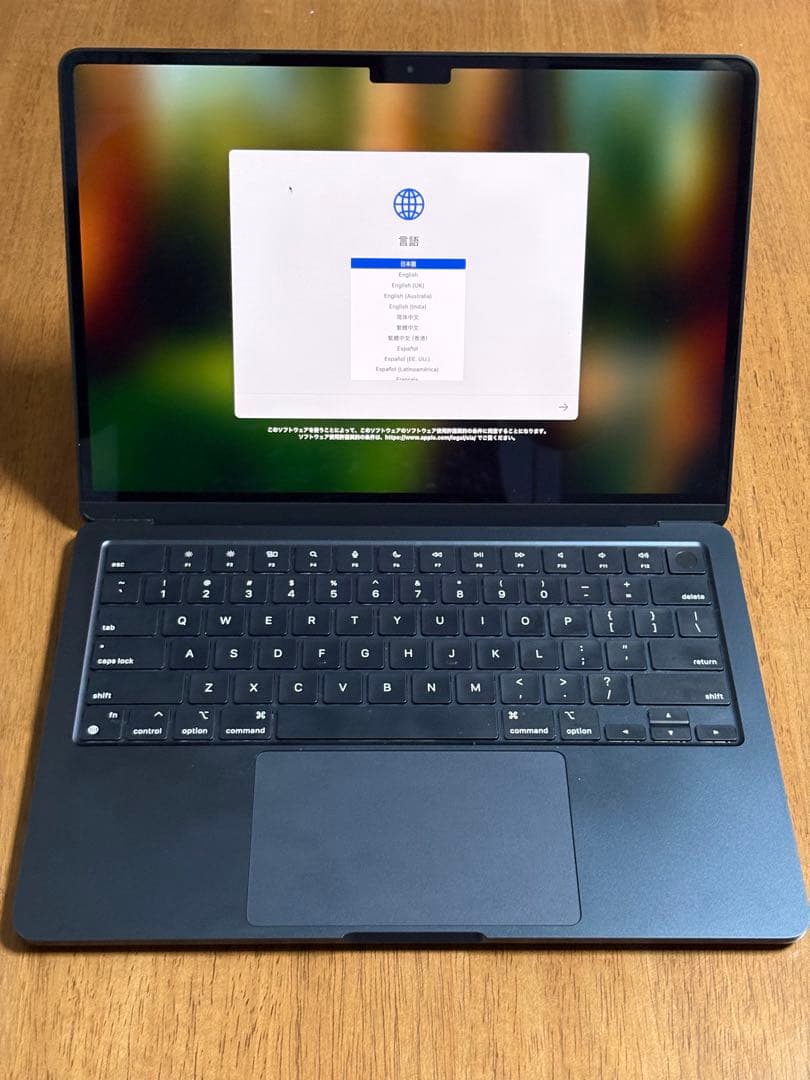 MacBook Air M2 USキーボード 8GBメモリ 256GB SSD