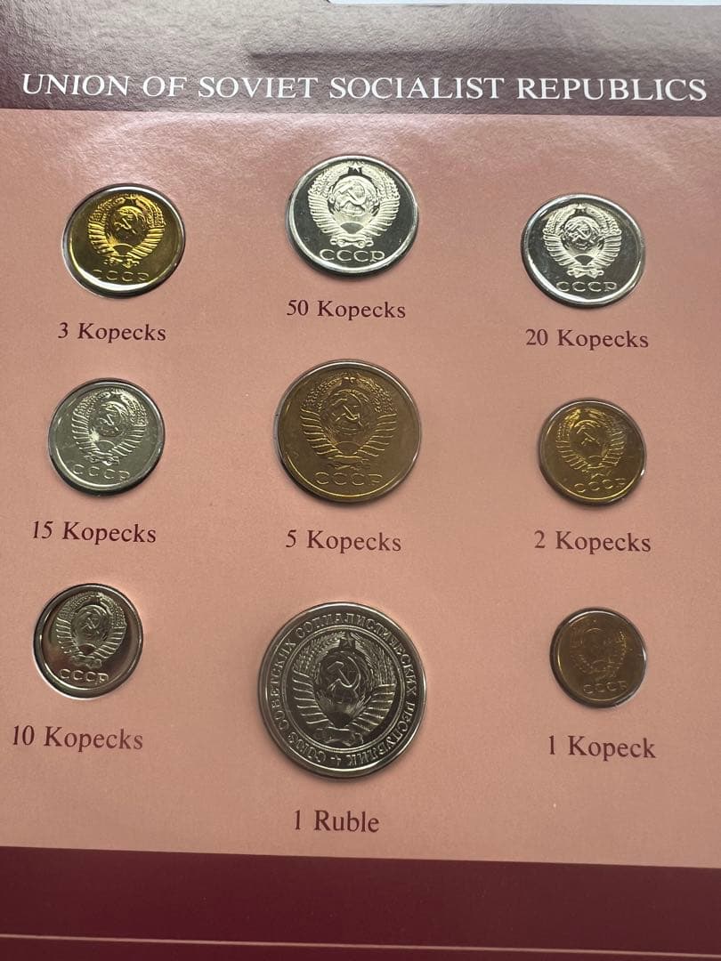 外国硬貨　ソ連　1976年　9種揃い