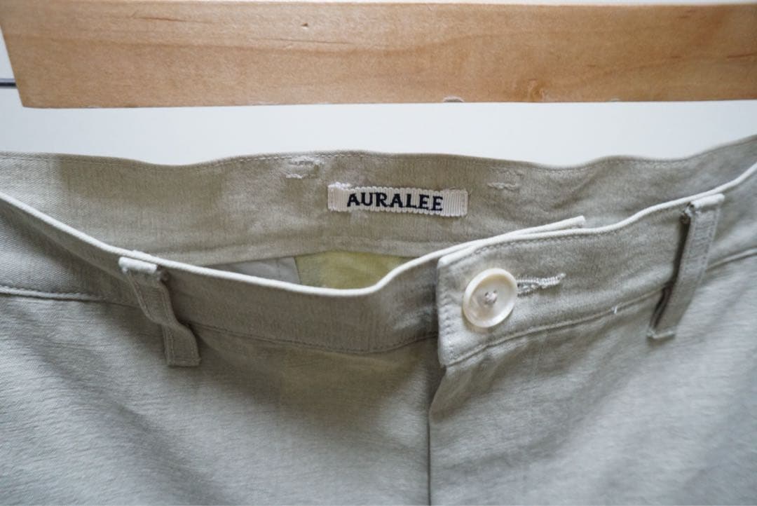 パンツ AURALEE WASHED HARDTWIST CANVASPANTS