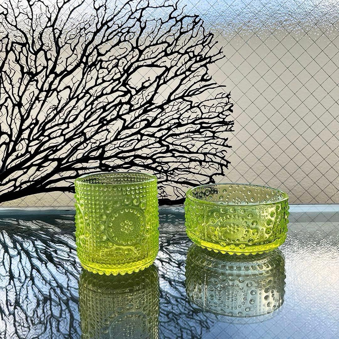 骨董　時代ガラス　フィンランド　グラッポニア グラス　コップ　ウラン１客