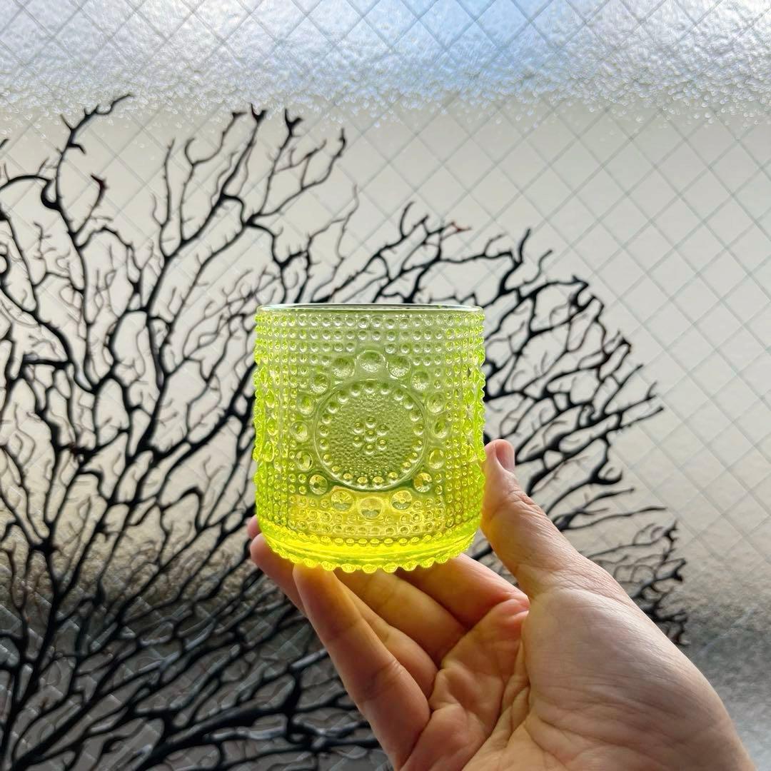 骨董　時代ガラス　フィンランド　グラッポニア グラス　コップ　ウラン１客