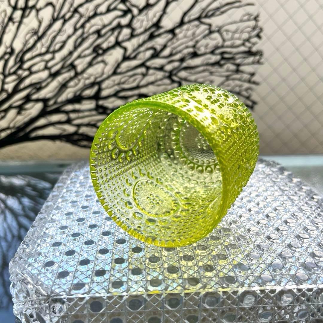 骨董　時代ガラス　フィンランド　グラッポニア グラス　コップ　ウラン１客