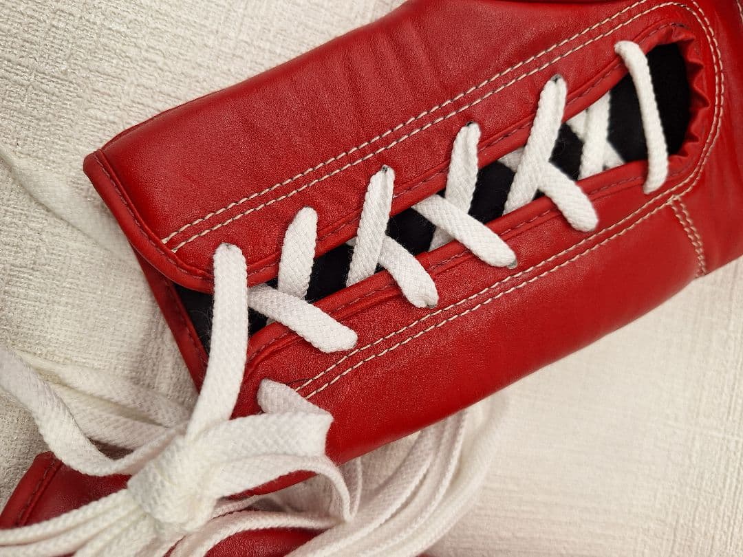 WINDY 赤 ボクシンググローブ 8oz 紐タイプ