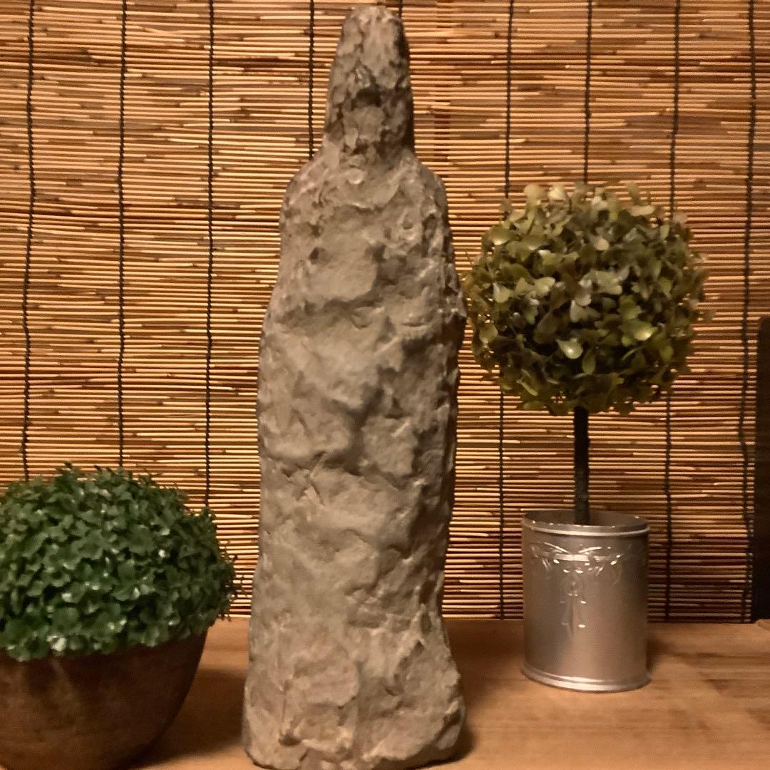 中国魏國「大魏・菩薩立像」南北朝時代・北斎・北魏様式・黒曜石・年号刻字彫