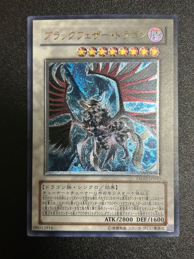 遊戯王　ブラックフェザー・ドラゴン シンクロモンスター　レリーフ　美品