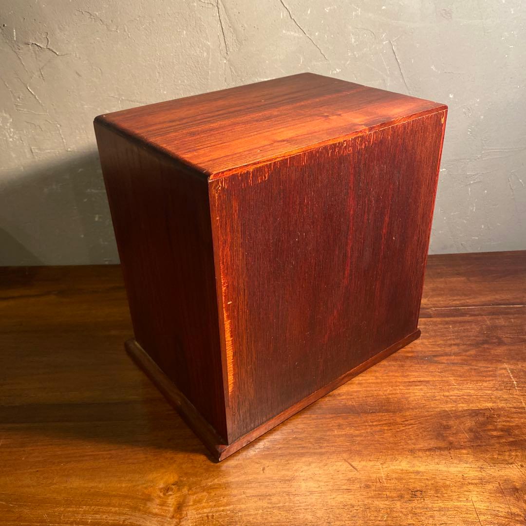 昭和レトロ 三段小引き出し 螺鈿細工 古家具 インテリア 収納 木製