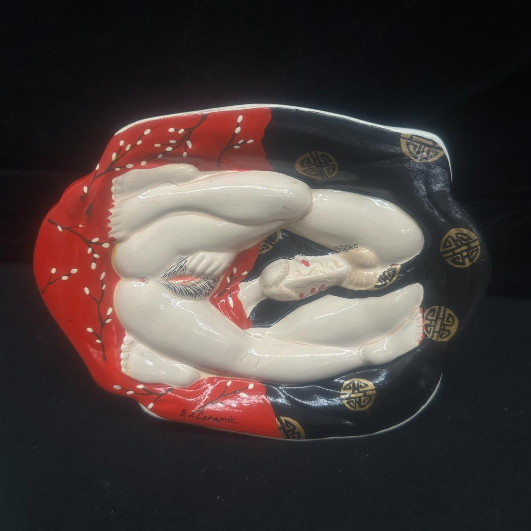 時代　春画　裏艶絵　色絵　陶器人形