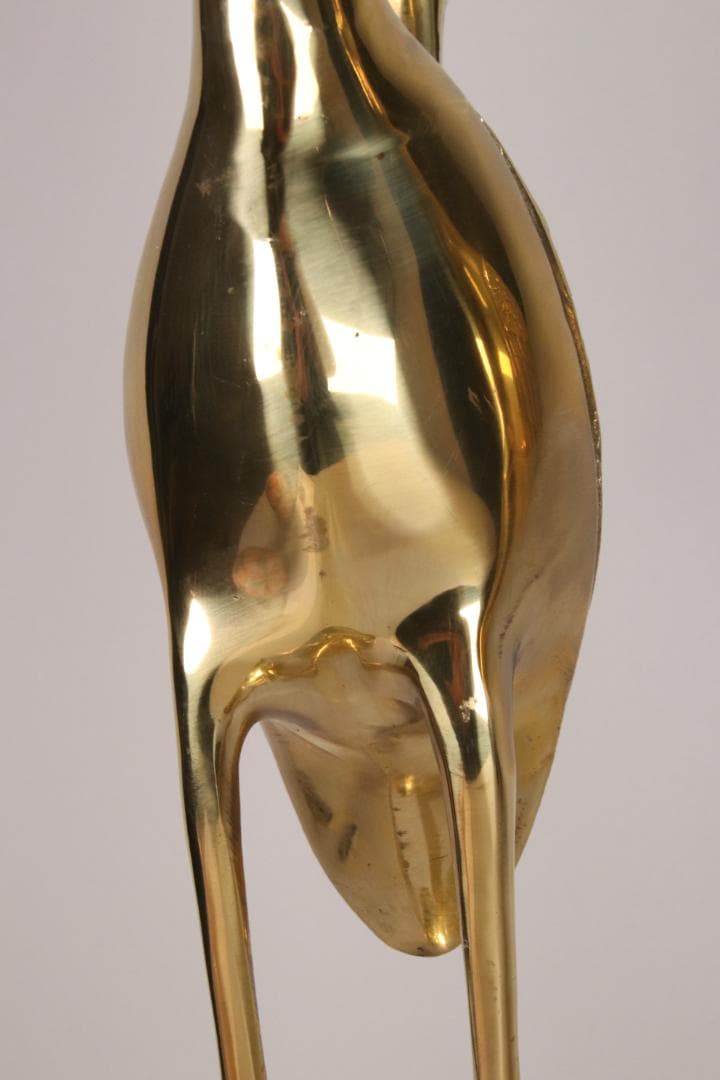 EE004 仏具　真鍮製　鶴型　置物　一対　神社仏閣