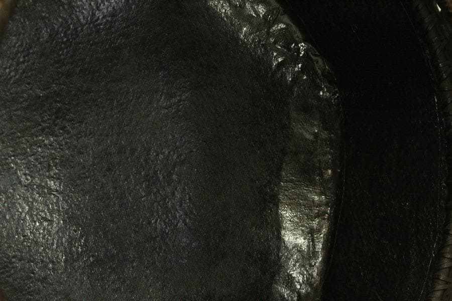 茶道具 竹編 時代 炭斗 美品(A820)