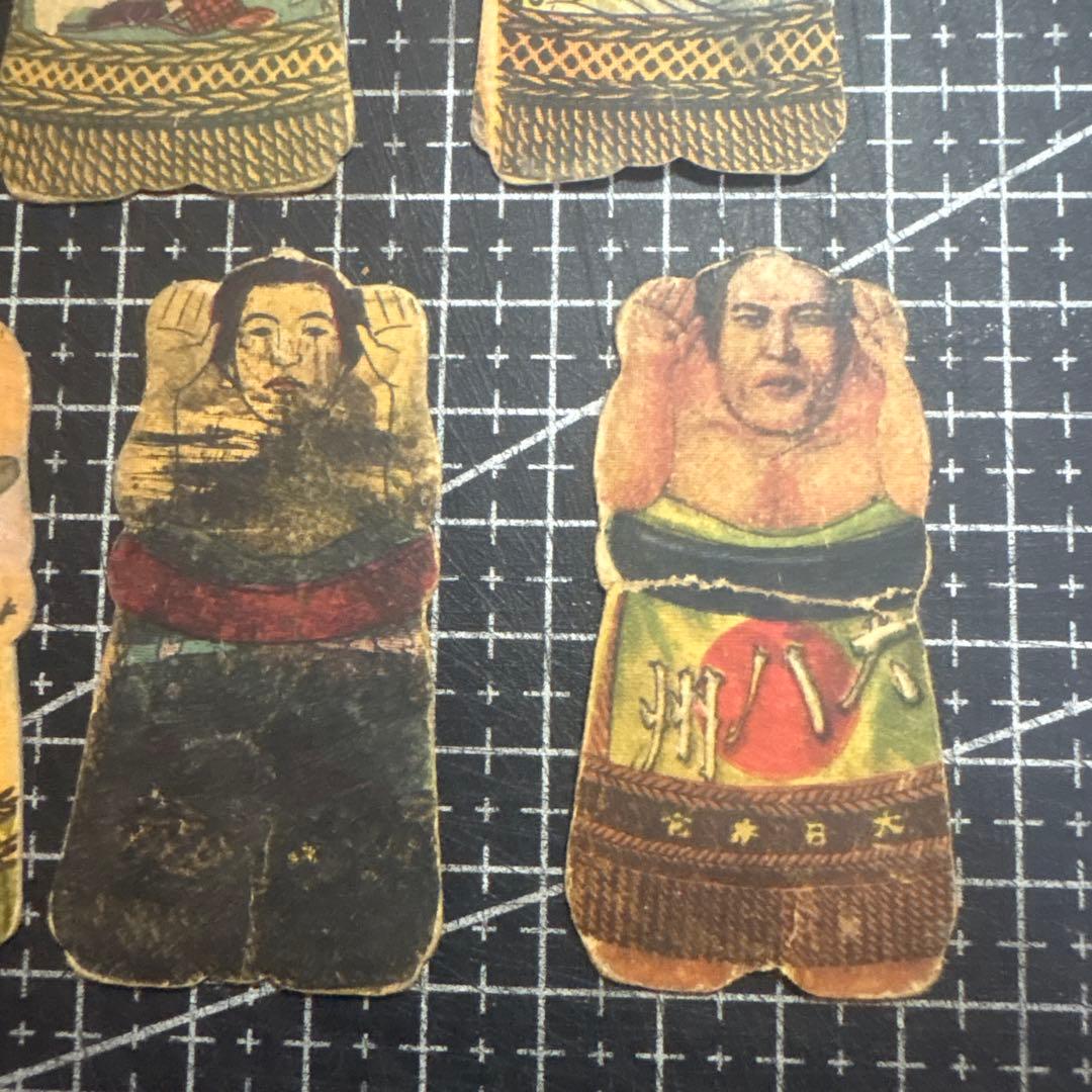 大相撲力士 相撲人形 レア 5枚 セット 蚤の市