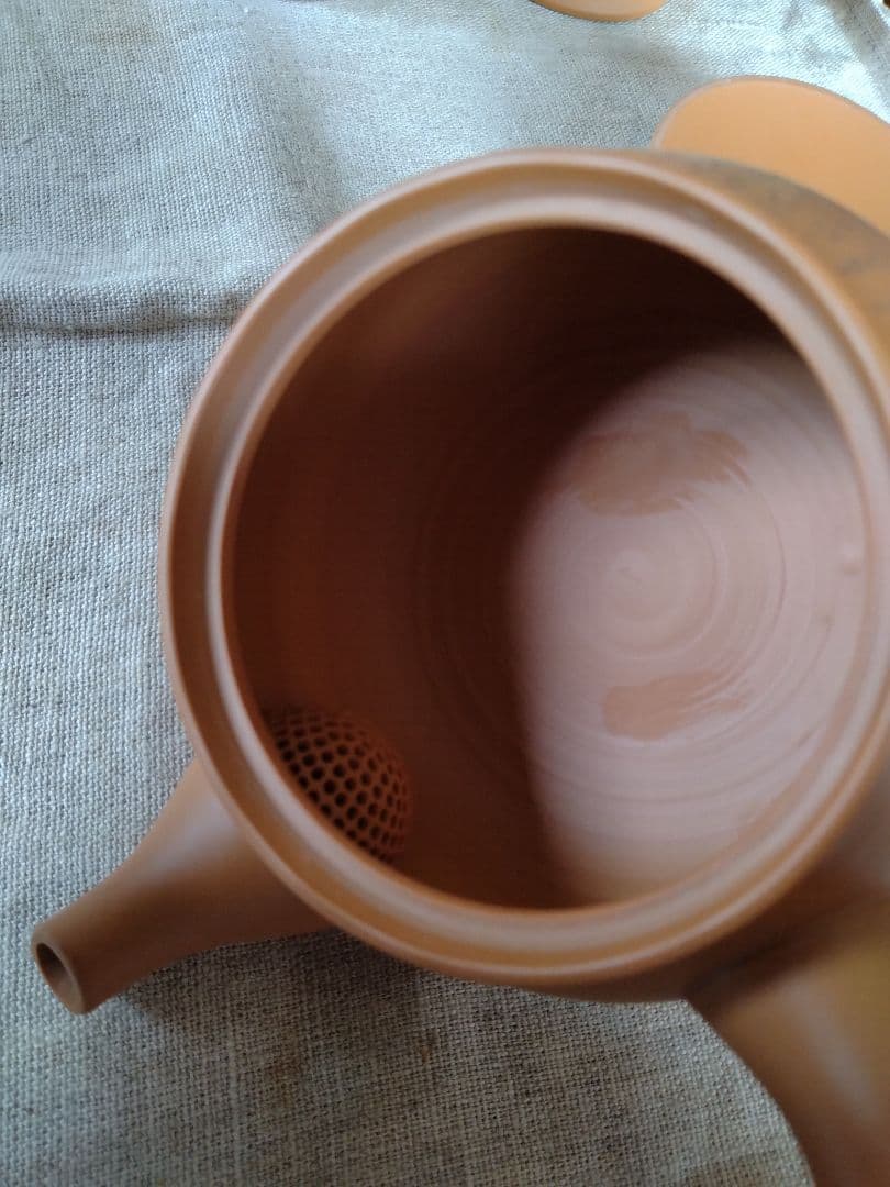 値下げ《未使用》井上義叟 作 常滑焼 細字 茶器(湯呑2客・急須)煎茶道具