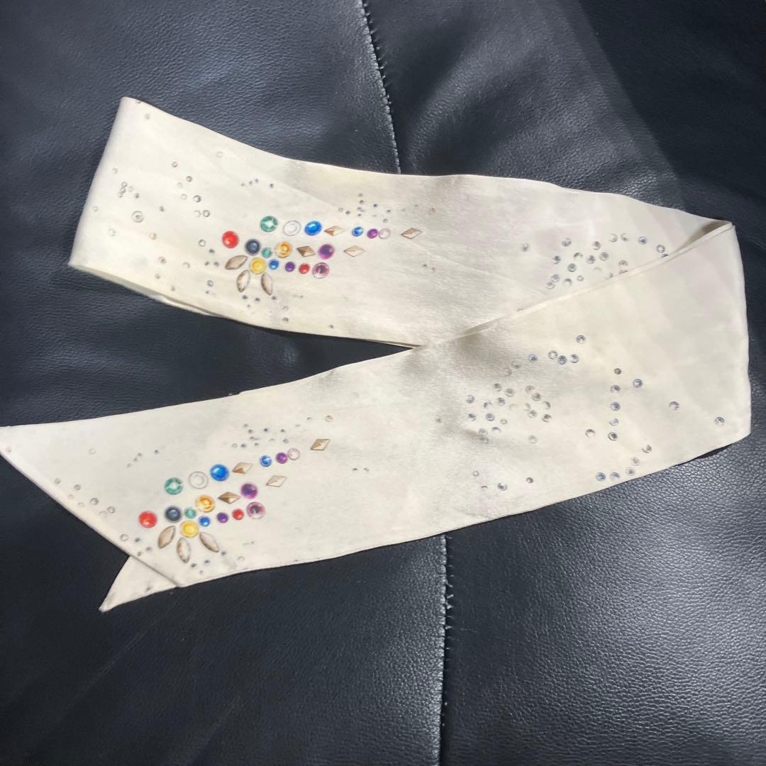 【希少】美品 MASU 23ss GALAXY SILK SCARF WHITE