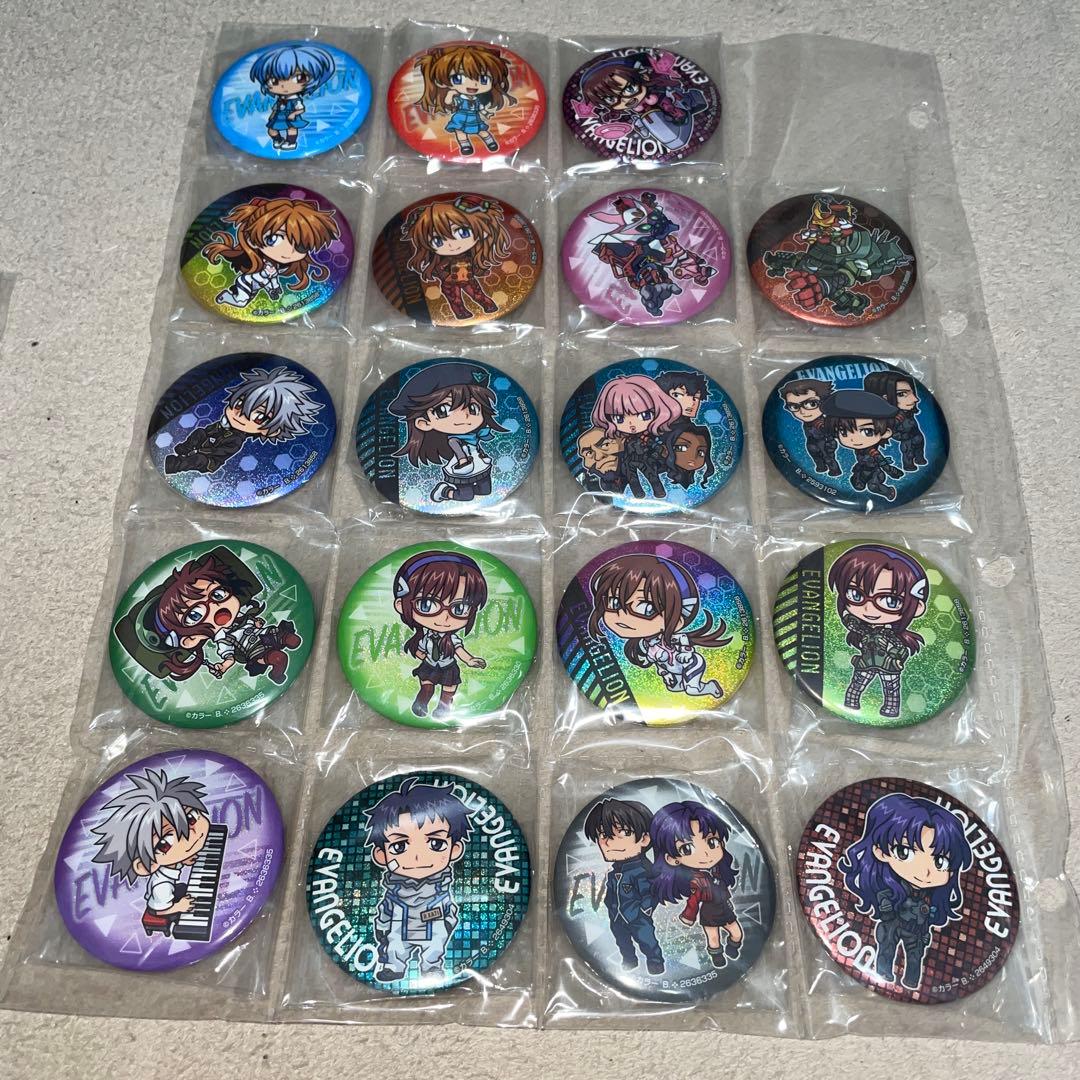 エヴァンゲリオン　あそーと　ガチャ　缶バッジ45個セット（バラ売り可）