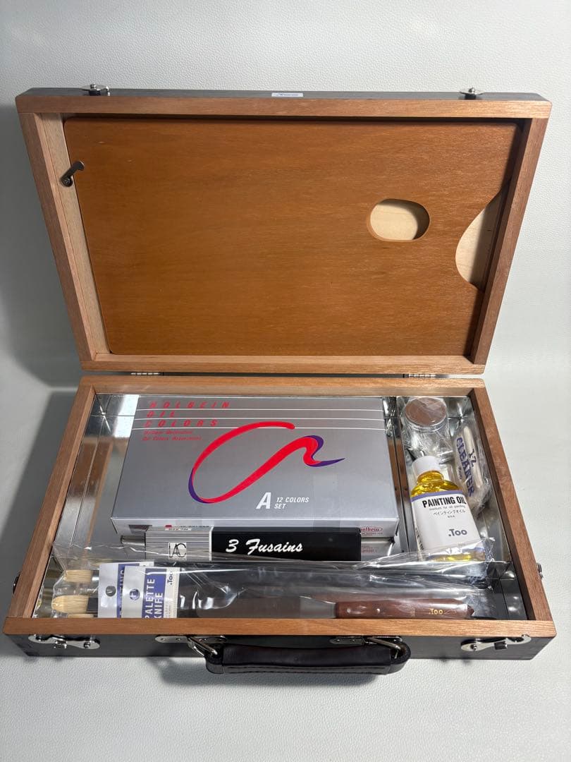 TOO木製ケース絵画セット　TOO，HOLBEIN，Uni 他セット