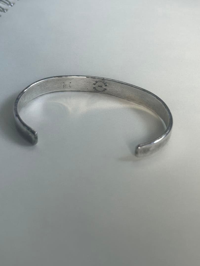 希少　ブルースモーガン　14K×シルバー　ナバホ　バングル