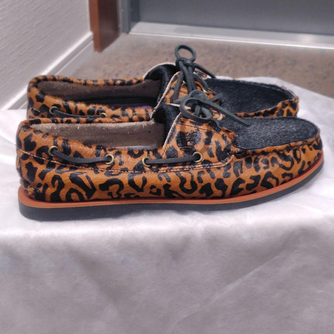 【稀少・極美品】ワコマリア×ティンバーランド ボートシューズ レオパード ハラコ