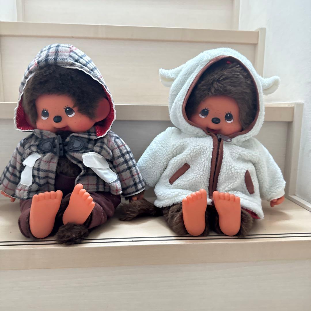 モンチッチ　ぬいぐるみ 2体セット フリースコート・ジャケット