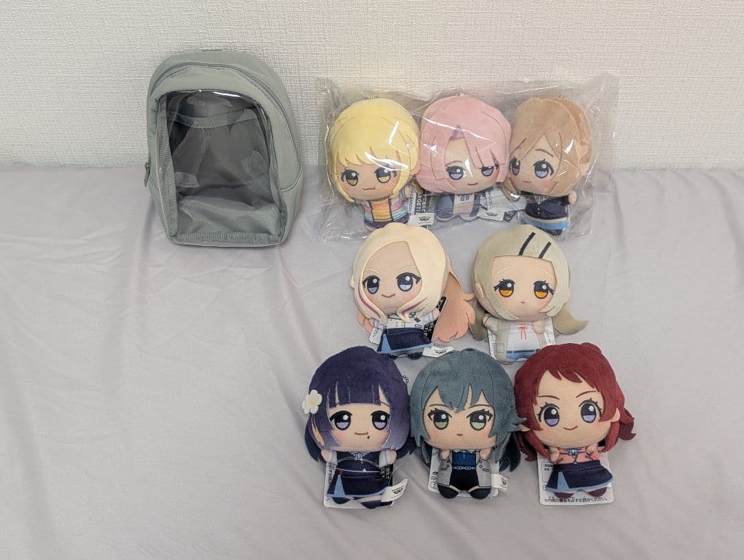 学マス ちびぐるみ 8種+MUJI ポーチ+佑芽アクリル 2種