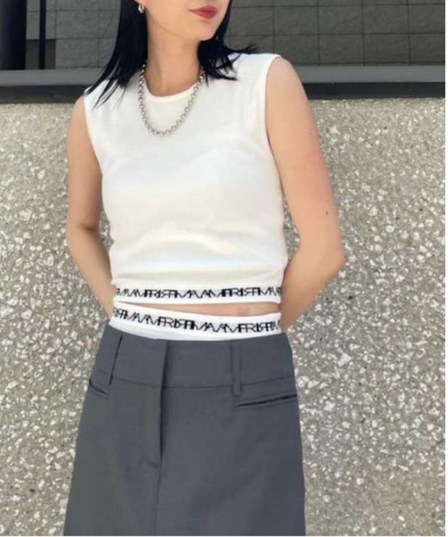 【未使用品】AMERIアメリ アメリヴィンテージ ロゴニットセットアップパンツ