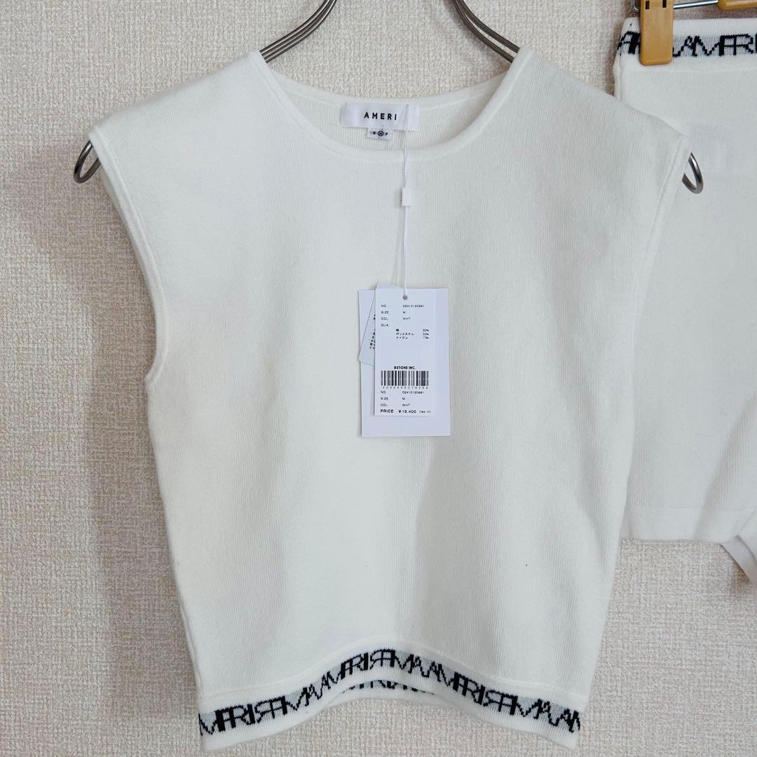 【未使用品】AMERIアメリ アメリヴィンテージ ロゴニットセットアップパンツ