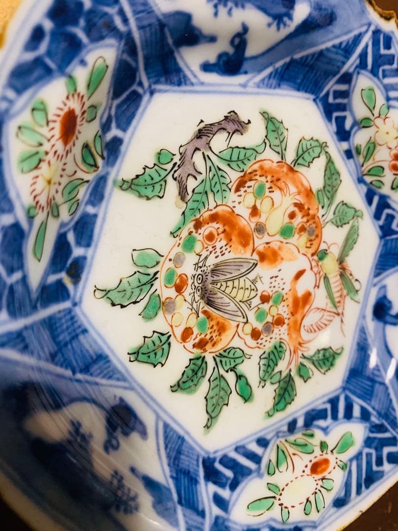 中国清時代早期五彩お皿