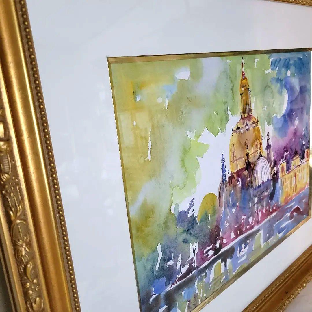 ベルナー(ハインツ・ヴェルナー)水彩画　3738　原画　直筆サイン　百貨店取扱