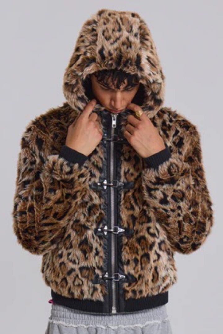 ジャケット・アウター jaded london faux fur hooded mendoza jkt