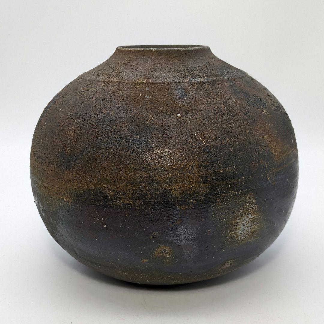 西川政美 備前焼 壷 合箱 壺 つぼ 花入 花器 フラワーベース 置物 花瓶