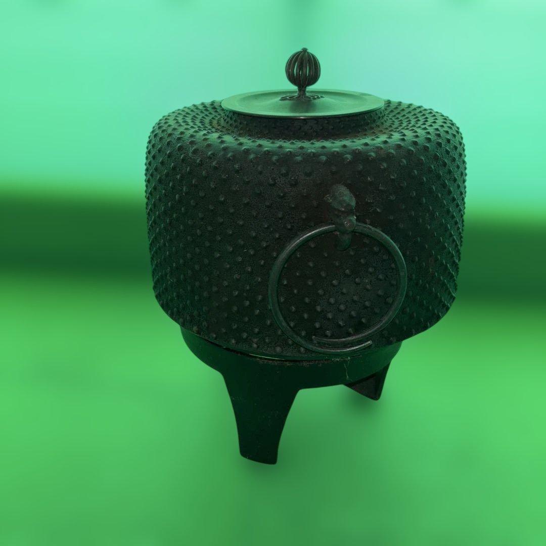 鋳鉄製 茶釜 突起模様