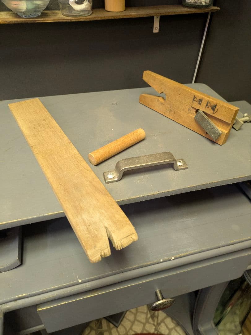 彫金台　彫金机　作業台 グレー　リメイク品　すり板