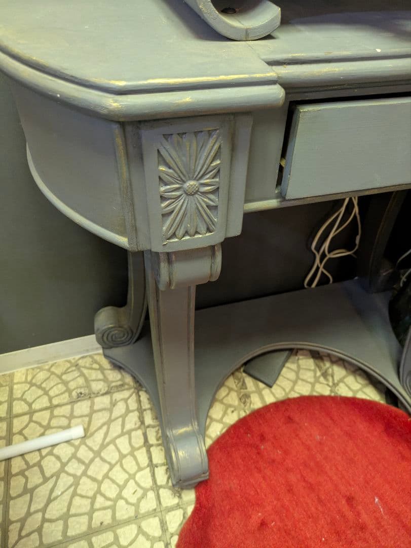 彫金台　彫金机　作業台 グレー　リメイク品　すり板